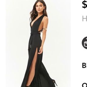 NWOT halter wrap around maxi dress